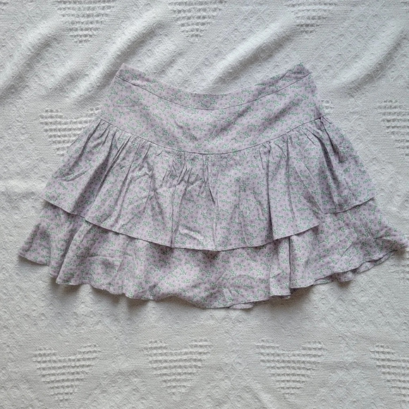 NWT- Noize, Kadence Ruffle Floral  Print Summer Mini Skirt - Picture 3 of 10